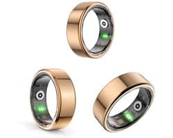 DrPhone RingSense V2 - Smart Ring - Europese ringmaat 57 - IP68 Waterdicht - 24-Uur Hartslagmonitoring – Slaapmonitor – Stappenteller – Mobiele App – Rose Goud