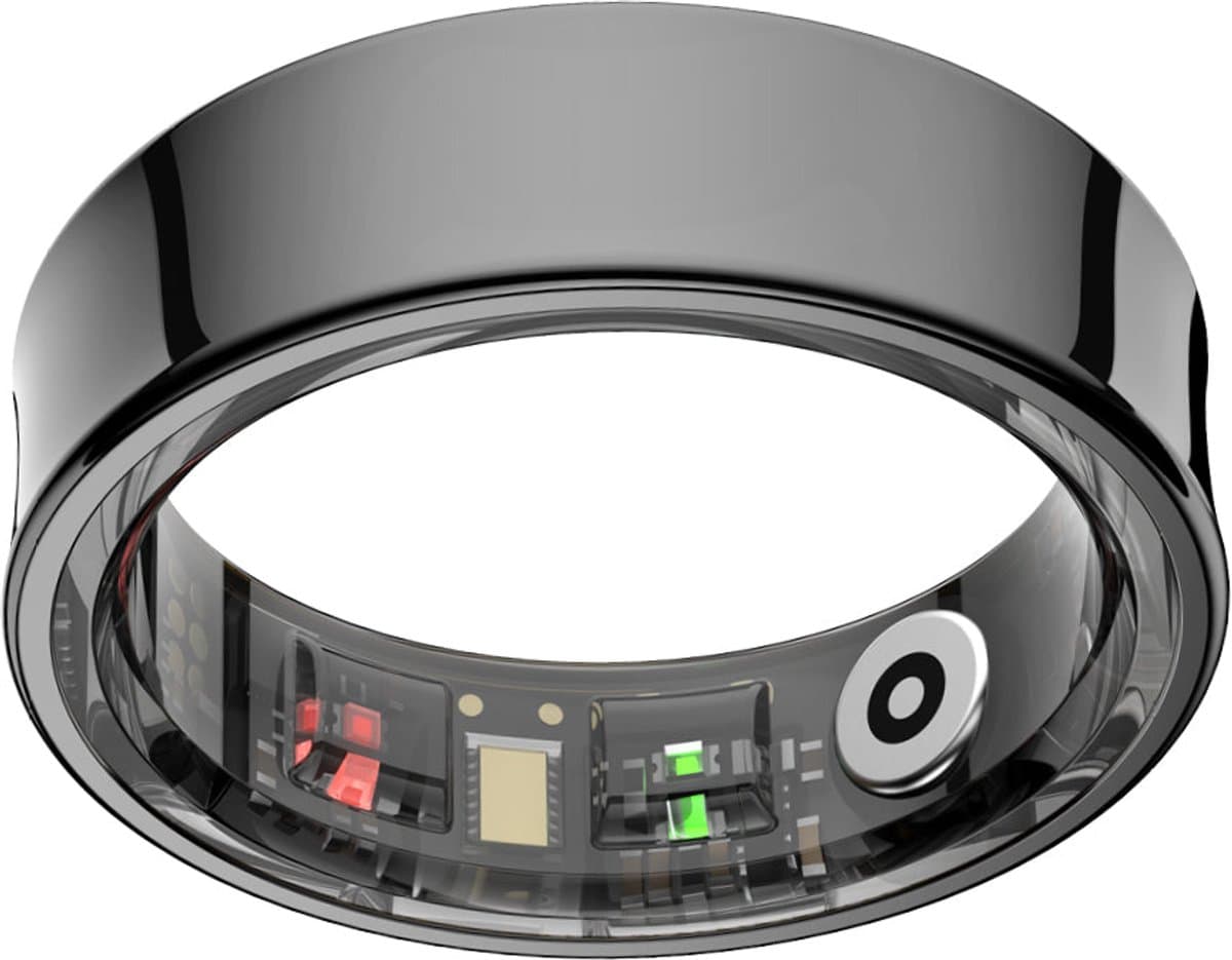 NOLATR Smart Ring LUX – Slimme Ring met Stappenteller, Activiteitstracker & Hartslagmeter – Zonder Abonnement & Nederlandse App – Zwart – Maat 9 — afbeelding 1