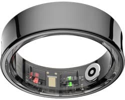 NOLATR Smart Ring LUX – Slimme Ring met Stappenteller, Activiteitstracker & Hartslagmeter – Zonder Abonnement & Nederlandse App – Zwart – Maat 9