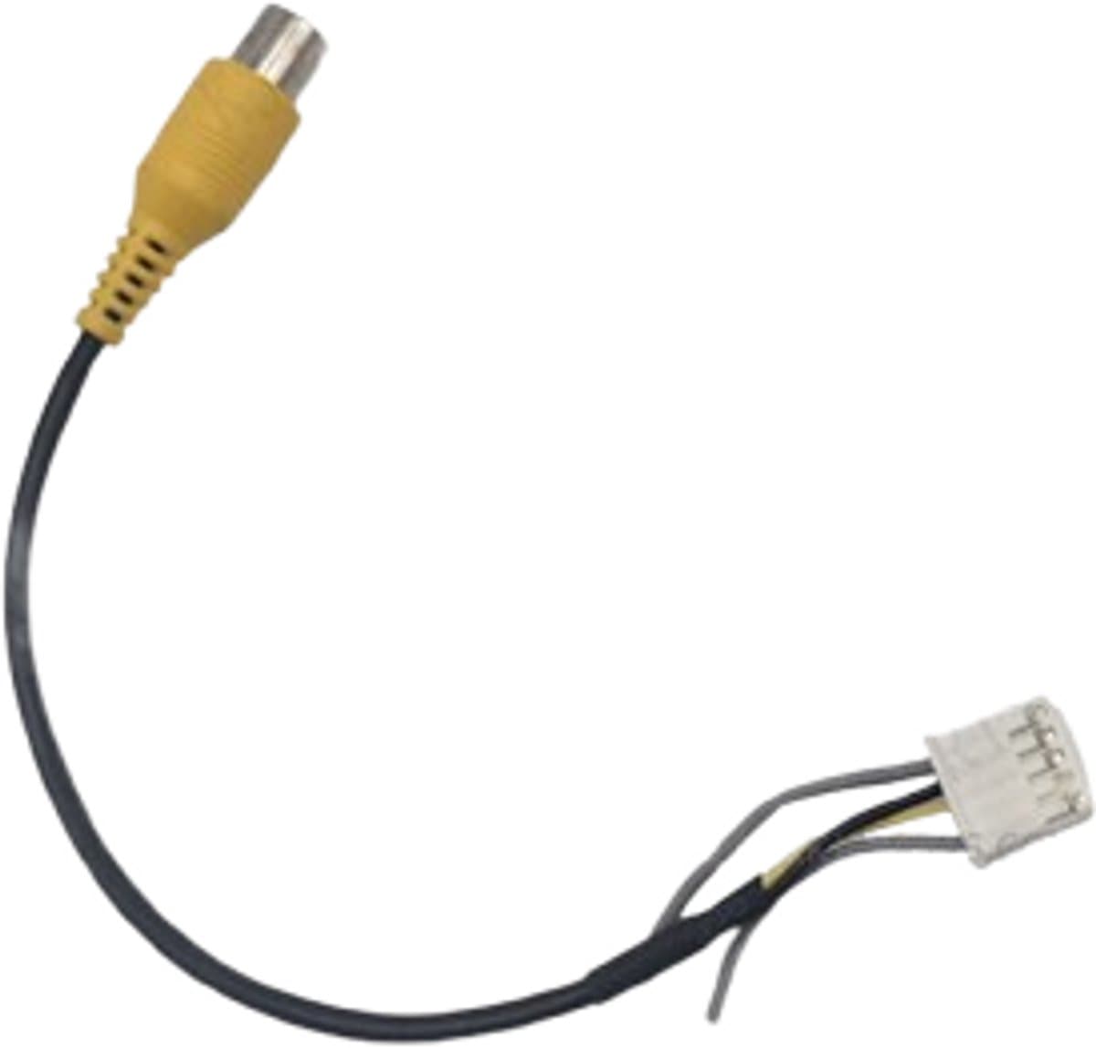 10-Pin naar RCA Adapterkabel – Universele Rear/Reverse Camera Verloopkabel – Android Carplay Autoradio – Gele Tulp Video Plug – 19cm — afbeelding 1