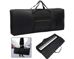 Keyboardtas - Toetsenbord Gig Bag - 76 Toetsen Instrument Keyboard Bag - 420D Oxford - Universele Keyboard Tas - Toetsenbord tassen Case - Perfect voor Het Vervoer Van Toetsenborden, Muziekaccessoires en Meer - Zwart