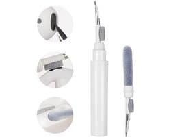 3-In-1 Schoonmaakset Voor Earpods I Oordopjes Cleaning Pen I Schoonmaakborsteltje I Reinigingsborstel I Universeel Geschikt voor Airpods, Samsung etc. I Wit