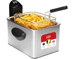Friteuse 4,5L - Krachtig 3200W, Dubbele Filtratie en Rechthoekig Design