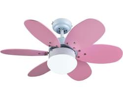 Witte Plafondventilator met Verlichting - Stille Ventilator met Omkeerbare Bladen