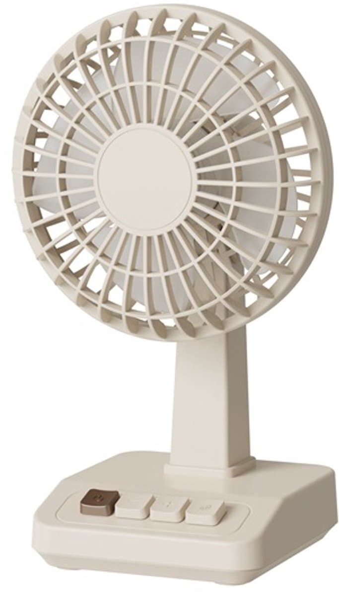 Bureauventilator - Tafelventilator - USB Oplaadbaar - 2000 mAh - 5 Standen - Borstelloze Motor - Wit — afbeelding 1