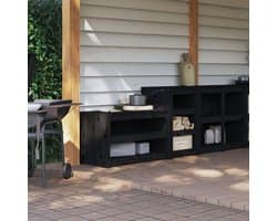 Buitenkeuken Kasten - Keuken Opslag - Tuin Koken - Modulair Ontwerp - 2 Stuks - Zwart