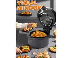 Heteluchtfriteuse - Slimme Tafeloven - Gezond Koken - 6 Voorgeprogrammeerde Menu's - 5.5 Liter Inhoud