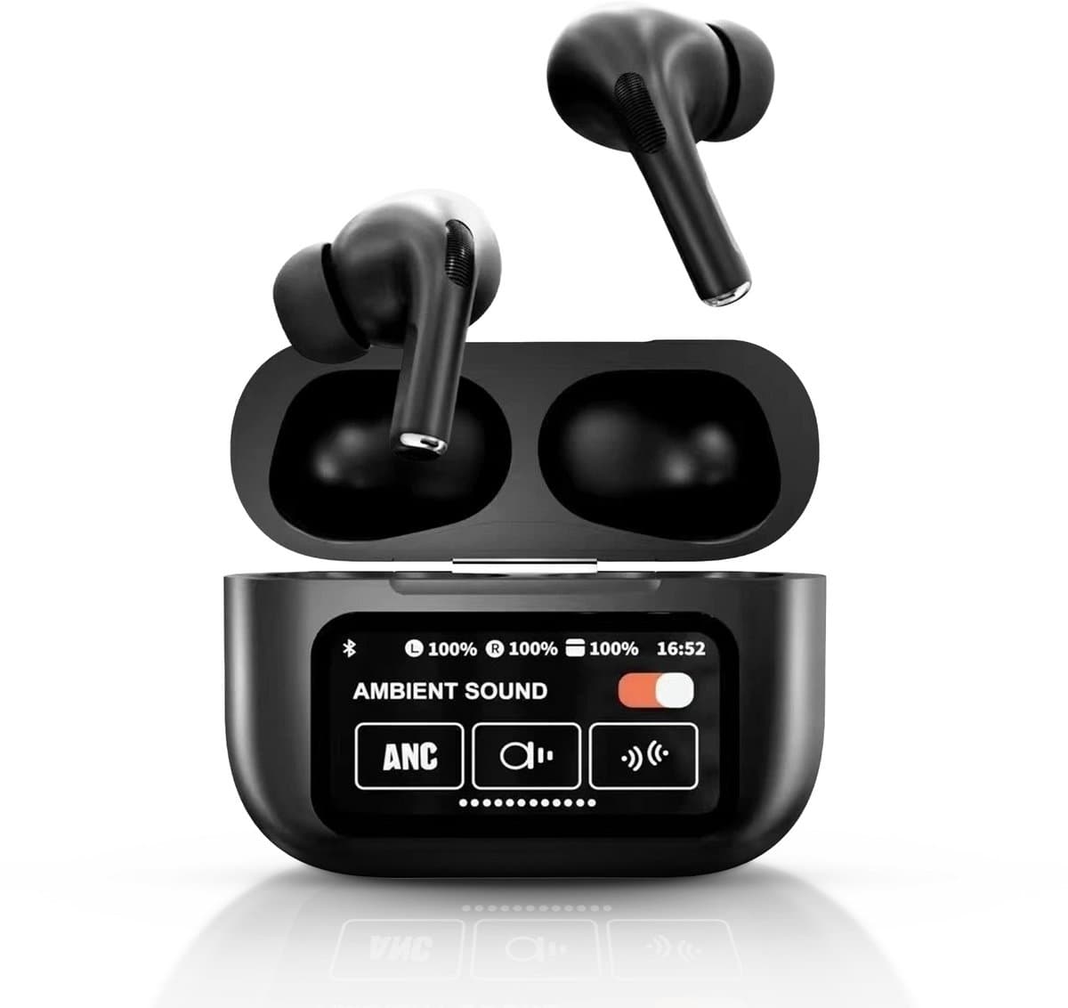 Tech Essentials FlexBeat - Draadloze Oordopjes met Active Noise Cancelling - Bluetooth 5.4 - In Ear Sport Oortjes voor Hardlopen - Microfoon - Earbuds met Oplaadcase - Muziek - Zwart — afbeelding 1