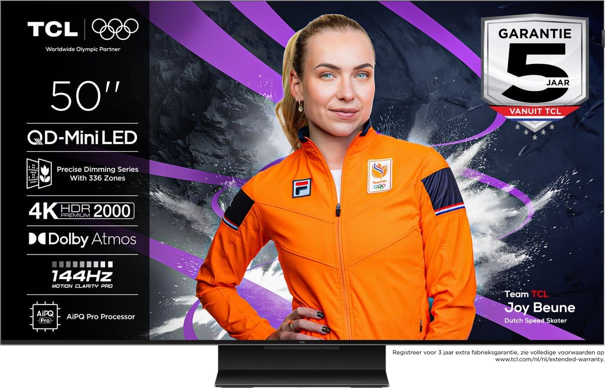 TCL 50Q7C - 50 inch - 4K QD-MiniLED - 2025 - Smart TV — afbeelding 1