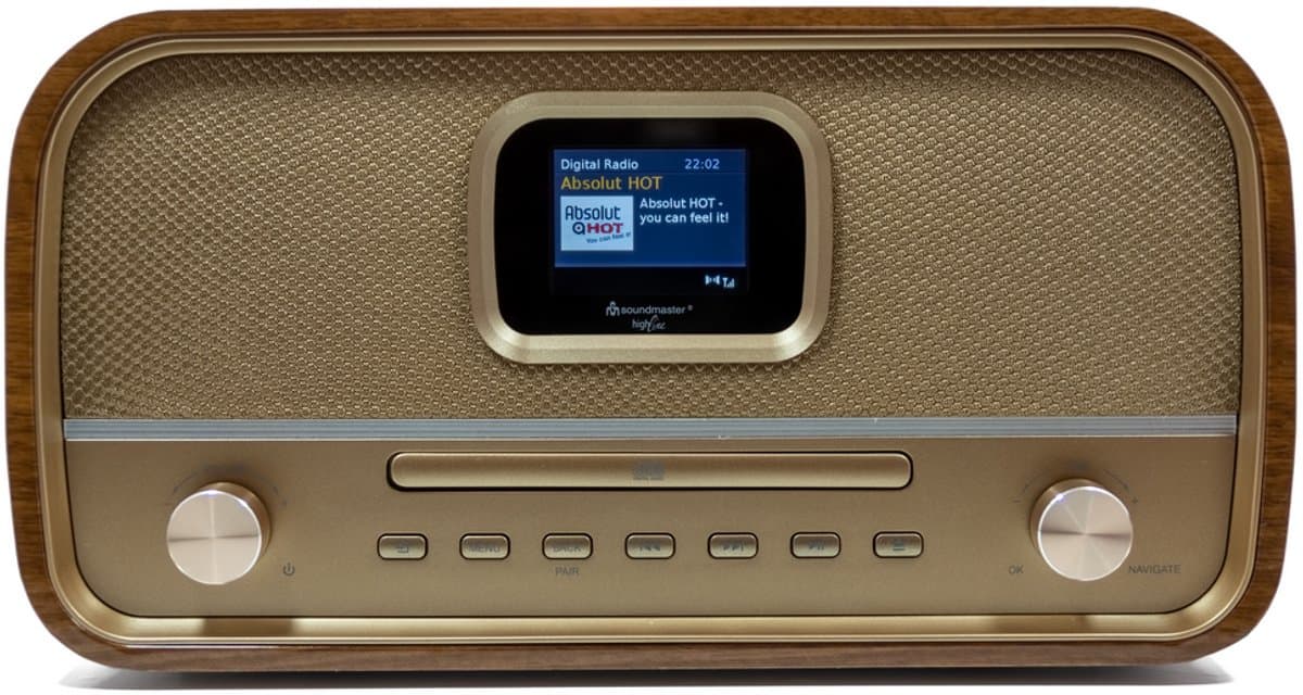 Soundmaster DAB970BRGOLD - Stereo DAB+ radio, CD speler, bluetooth, en USB — afbeelding 1
