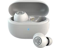 JLab Go Pop ANC Draadloze Oordopjes - Noise Cancelling Oortjes Draadloos - 24 uur Batterijduur - Bluetooth Multipoint - Met Microfoon - Geschikt voor Android en Apple - Wit
