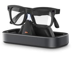 JustValue Oplaadstation - Geschikt Voor Ray-Ban Meta - Powerbank Functie - USB C - Donkergrijs