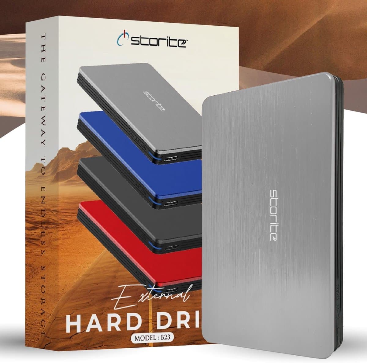 Externe Harde Schijf - Opslagmedium Gegevens - Bestanden Opslaan - Snelle USB 3.0 - 1 TB Capaciteit - Zilver — afbeelding 1