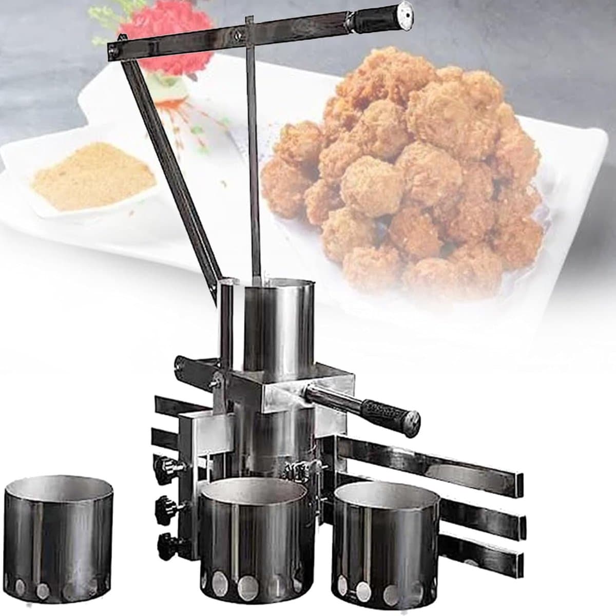 Kroketmachine RVS - Gehaktbalvormer - Snel Ballen Maken - Multifunctioneel Ontwerp - 133x30CM - Zilverkleurig — afbeelding 1
