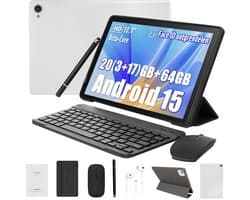 C10L - Android 15 Tablet - 10.1 inch - 20(3+17)GB RAM/64GB ROM– 5000mAh - WiFi 6 - 5MP+8MP Camera - Wit