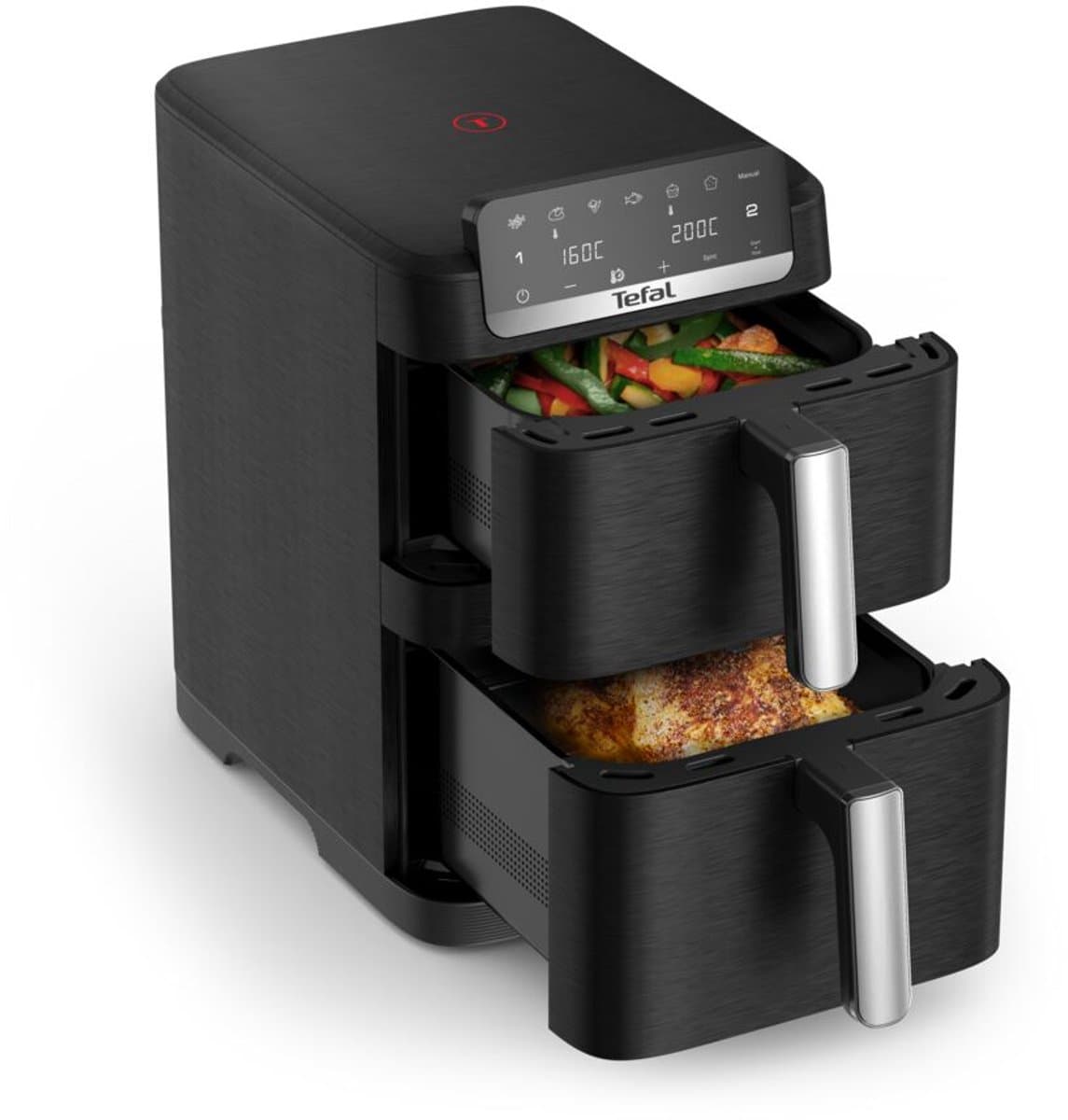 Tefal Easy Fry Crispy Stack EY7528 - Dubbele Airfryer - 10L - EvenFry Technologie - 40% Ruimtebesparing - Voor 6 Personen — afbeelding 1