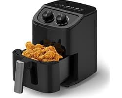Florixa® Mini Airfryer - Airfryer - Heteluchtfriteuse - Compact - Zwart - 28cm x 28cm x 31cm