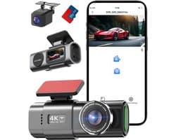 Nexvo® Dual Dashcam - Voor en Achter Camera – Auto Camera Met Nachtzicht – Zwart - 3cm x 6cm x 3cm