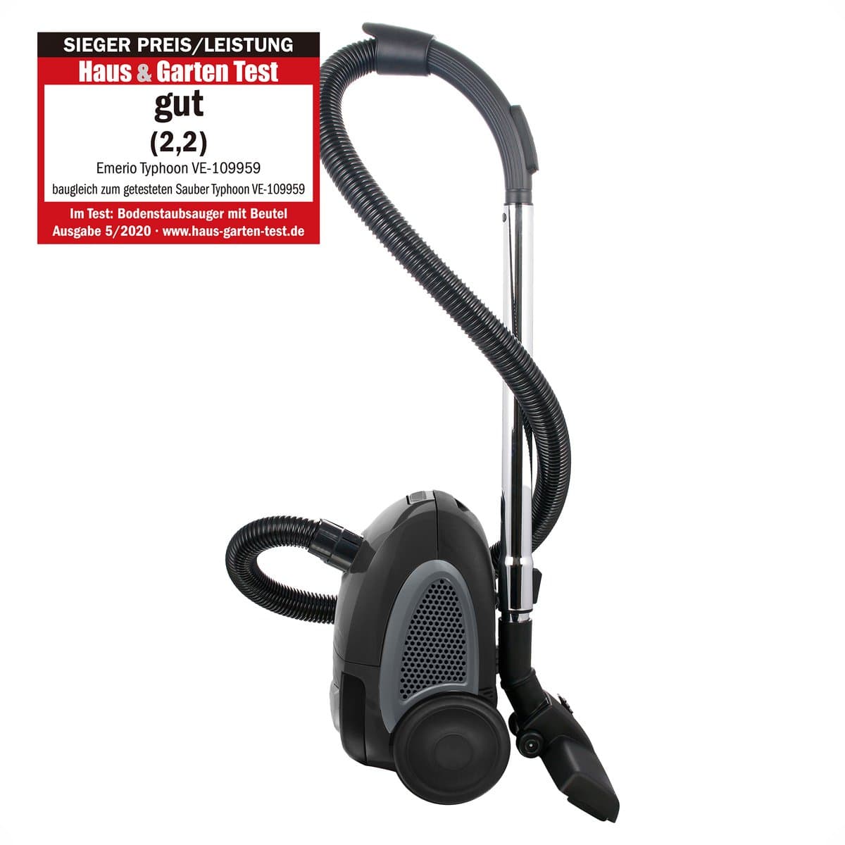 Emerio Stofzuiger met Zak - 2 Liter - Snoerlengte 4,5m - 800W - VE-109959.14 - Vacuum Cleaner Zwart — afbeelding 1