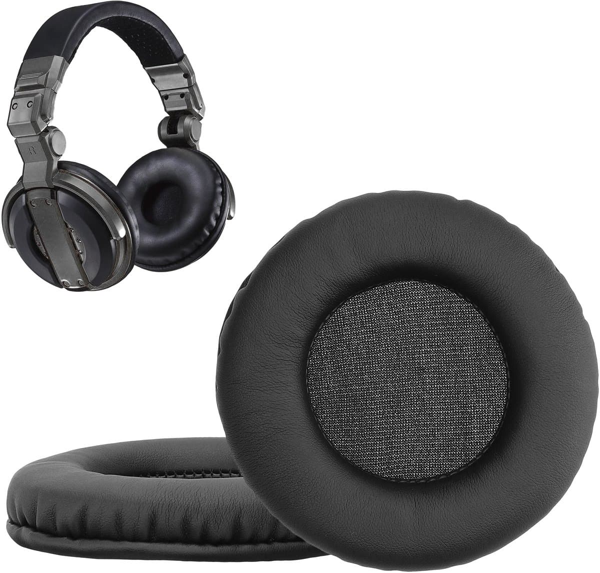 kwmobile 2x oorkussens geschikt voor Pioneer HDJ-1000/HDJ-2000/HDJ-1500 - Earpads voor koptelefoon in zwart — afbeelding 1