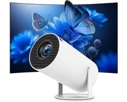 Draagbare miniprojector met 4K ondersteuning, Android systeem en automatische beeldcorrectie