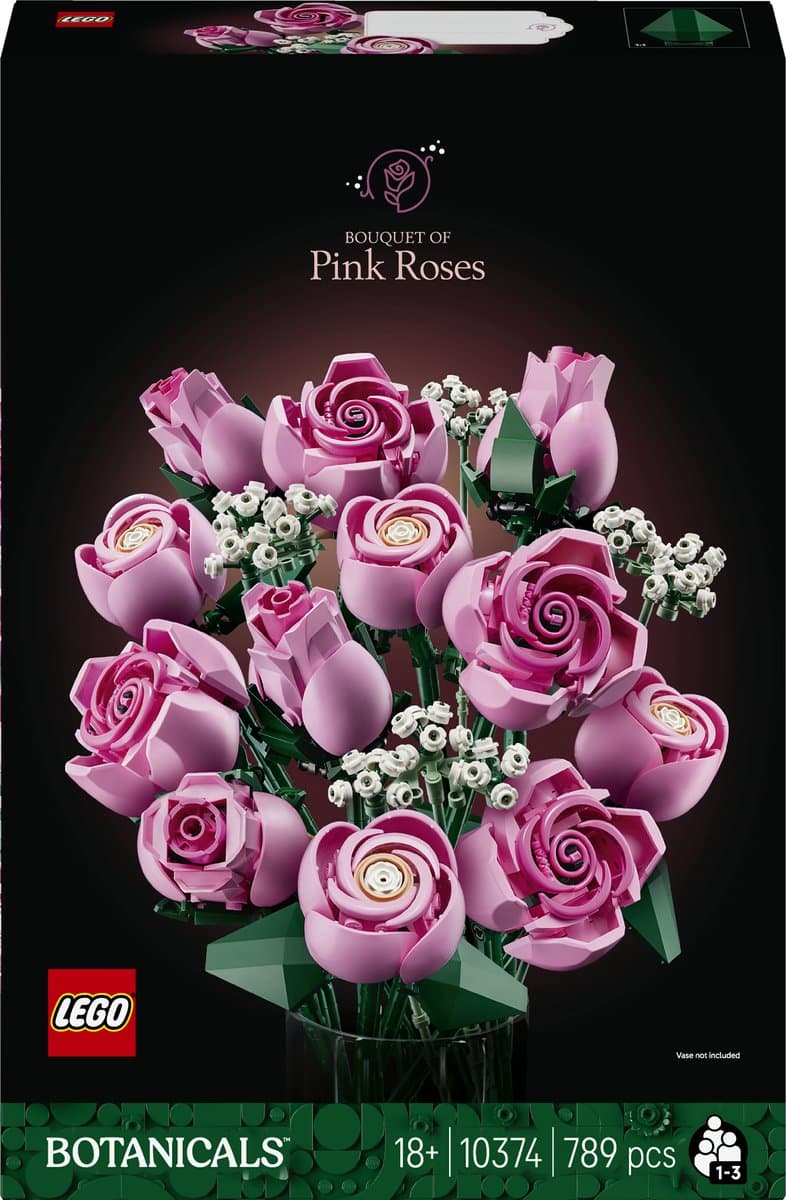 Lego Botanical Collection 10374 Roze Rozenboeket Bouwstenen — afbeelding 1