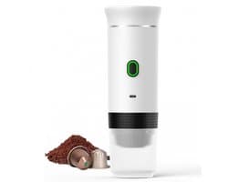 Draagbaar Koffiezetapparaat voor Onderweg - Draadloos voor in de Auto - 12 Volt - Espresso - Capsule Koffie - Gemalen Koffie - Cups - Oplaadbaar - Draagbare Koffiemachine