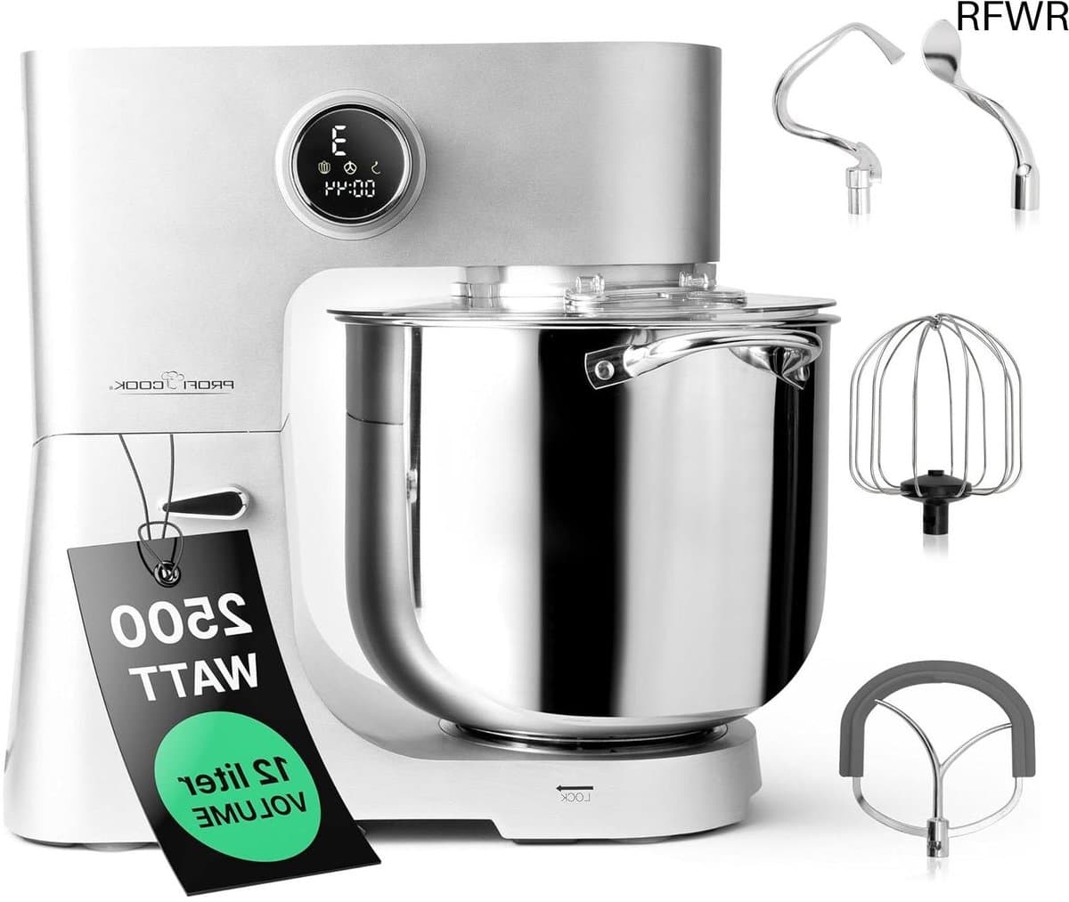 RFWR® Keukenmachine XXL 12L | Kneedmachine met 2500W Motor | Food Processor voor 8,5 kg deeg | 12 snelheden | LED-display — afbeelding 1