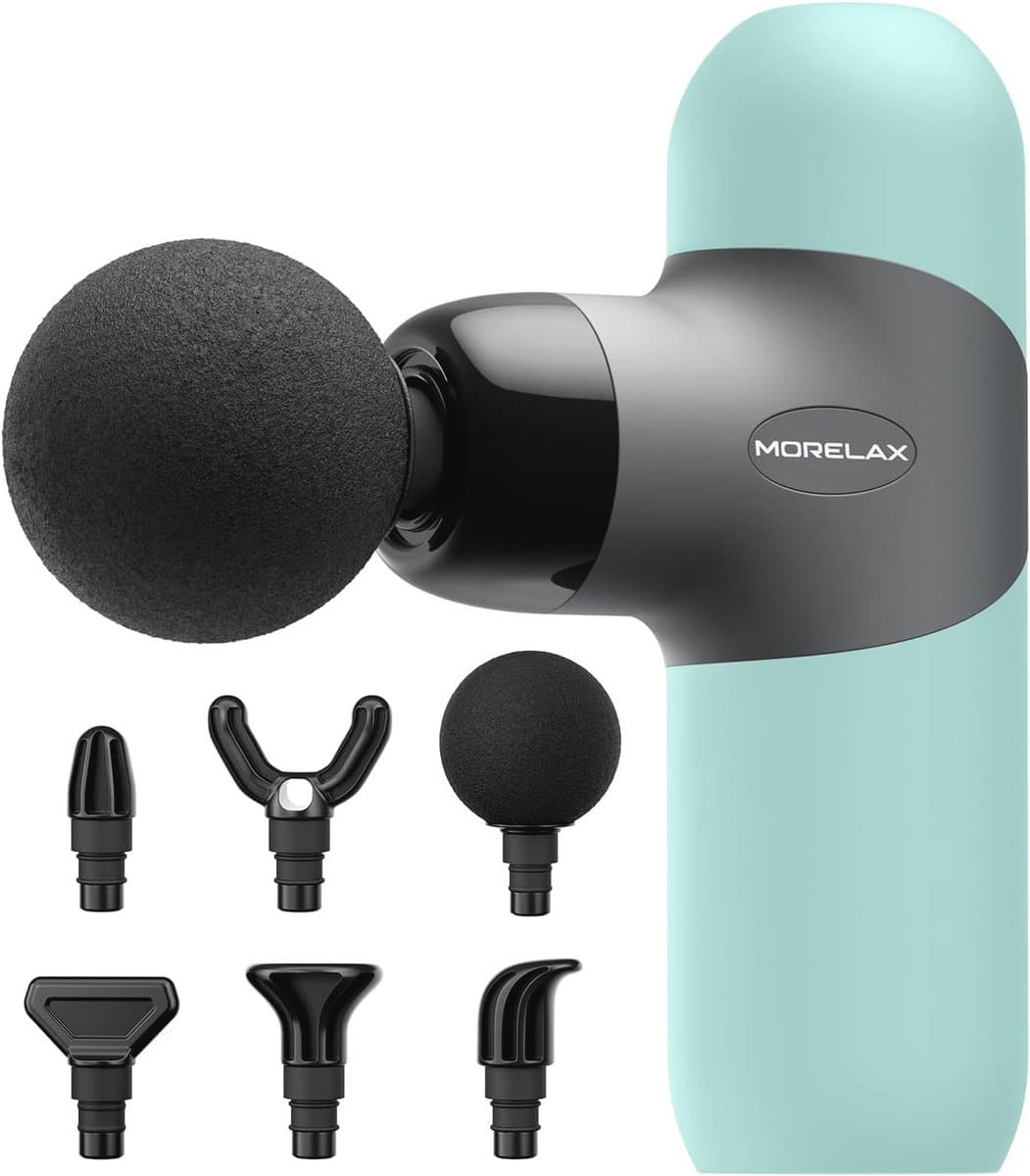 Draagbaar Massagepistool voor Diepe Weefselmassage - Elektrische Sportmassager met 6 Massagekoppen en 4 Snelheden — afbeelding 1