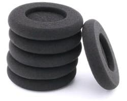 Ibley Zachte foam oorkussens 30mm - 6 stuks / 3 paar - universeel geschikt - Spons oordop kussens - voor hoofdtelefoons - Zwart