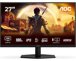 AOC G4 Q27G42XE - QHD IPS Gaming Monitor - Esports Base - 0.5ms - 180hz - Speakers - 27 inch