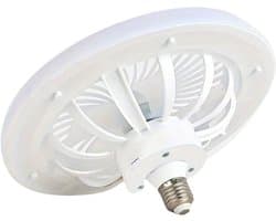 Nivard Plafondventilator - Met Verlichting - Plafond Ventilator - Met Lamp - Plafonniere Met Ventilator - Met Licht - Wit - 25cm