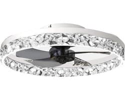 Nivard Plafondventilator - Met Verlichting - Plafond Ventilator - Met Lamp - Plafonniere Met Ventilator - Met Licht - Wit