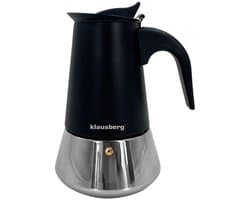 Klausberg Espressokoffiezetapparaat KB-7847 – 12 Kopjes – RVS – Geschikt voor Inductie - Espresso Maker - 600ml - Percolator