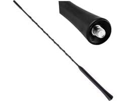 AMiO FM/AM Auto Antenne Mini Universeel met 6mm Adapter Zwart (40 cm)