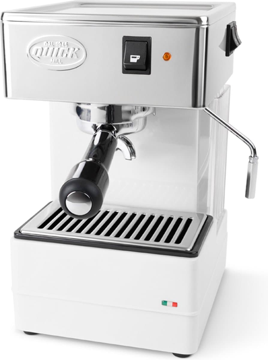 Quick Mill 820 wit piston espressomachine Beneluxversie met originele Quicmill tamper en 250 gram Koepoort Koffie verse koffiebonen — afbeelding 1