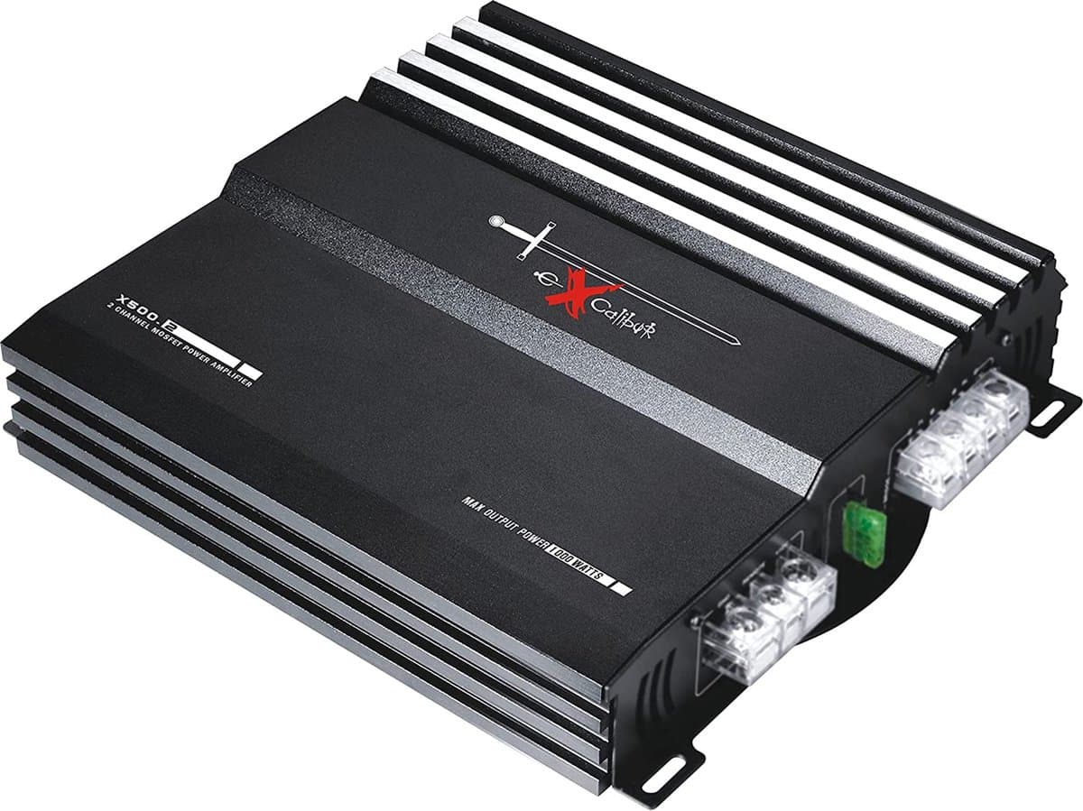 Excalibur X500.2 - Autoversterker - 2-Kanaals - 1000W Piek / 2 x 50W RMS - 4Ω - 150mV–8V Input - Instelbare Crossover - MOSFET Voedingsmodule — afbeelding 1
