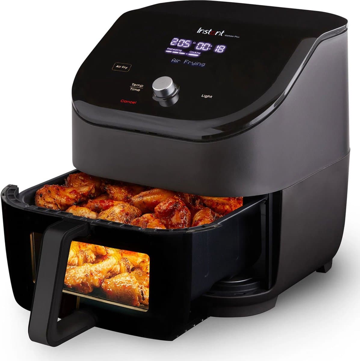 Instant Vortex Plus ClearCook 5,7L Airfryer - Revolutionaire 6-in-1 Heteluchtfriteuse - Doorzichtig Kookvenster - 95% Minder Olie - Gezondere Maaltijden - Grote Capaciteit voor Hele Familie - Eenvoudige Reiniging - Gebruiksvriendelijk Touchscreen! — afbeelding 1