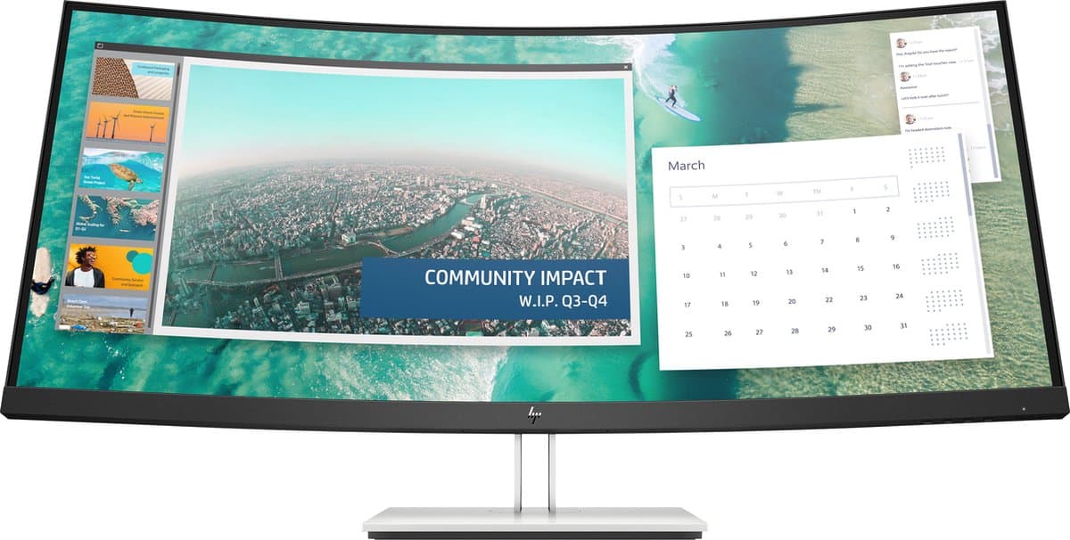 HP E344c - QHD Curved USB-C VA Monitor - 34 Inch — afbeelding 1