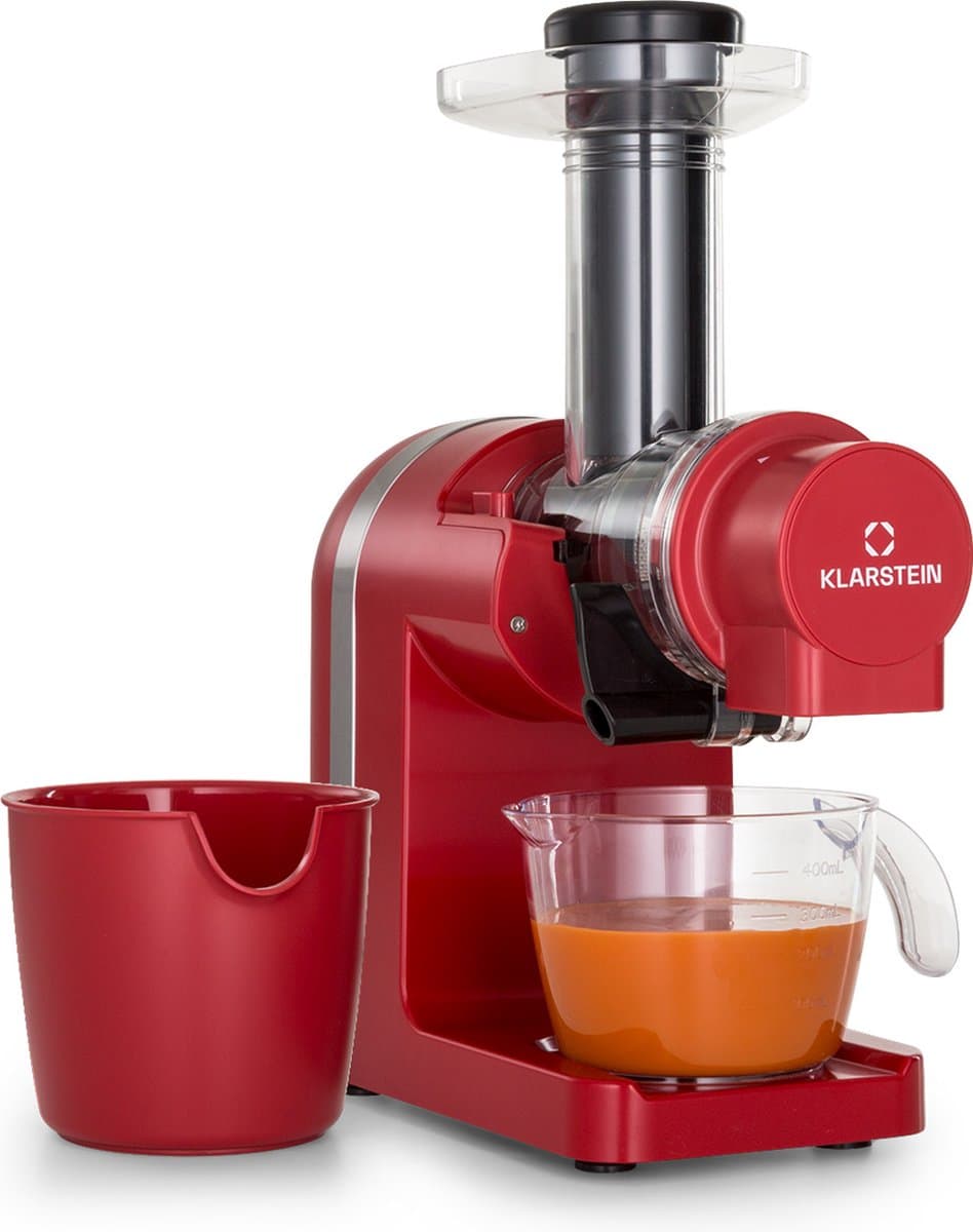 Klarstein Bella Elegance Sappers 200 W, Sapcentrifuge met 400 ml, BPA-vrij, antislip standvoet, max. continue bedrijfstijd: ca. 20 minuten, eenvoudige reiniging, rood — afbeelding 1