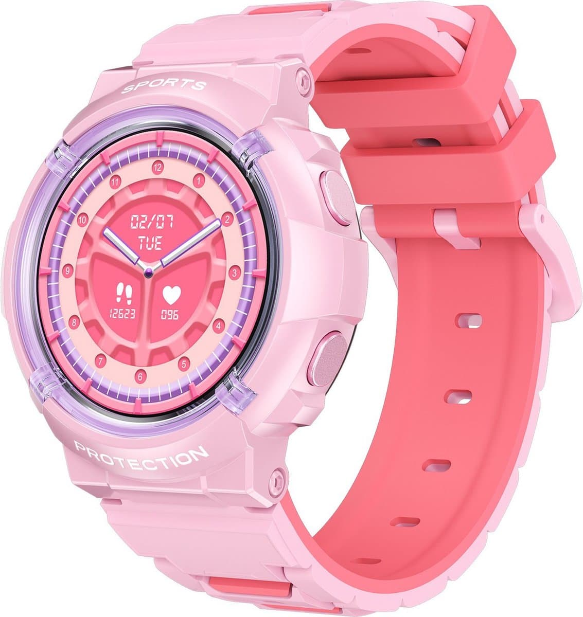 Smartwatch Kinderen - Waterdicht - Stappenteller - Hartslag - Roze — afbeelding 1