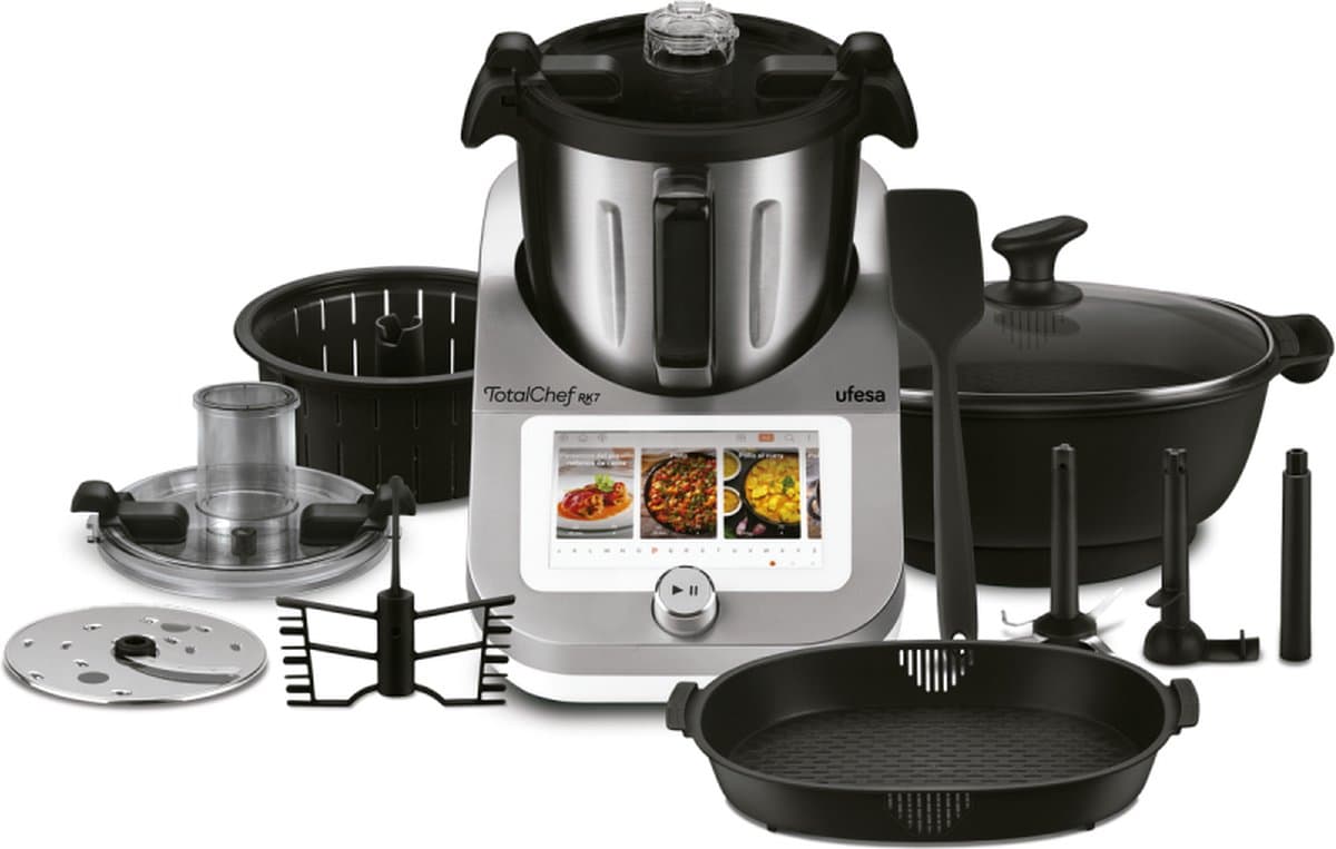Ufesa 85104982 TotalChef RK7 Smart Keukenrobot, 30 Kookfuncties, WiFi, Touchscreen Display 7'', Mengkom van 4.5L inhoud, Incl. receptenboek — afbeelding 1