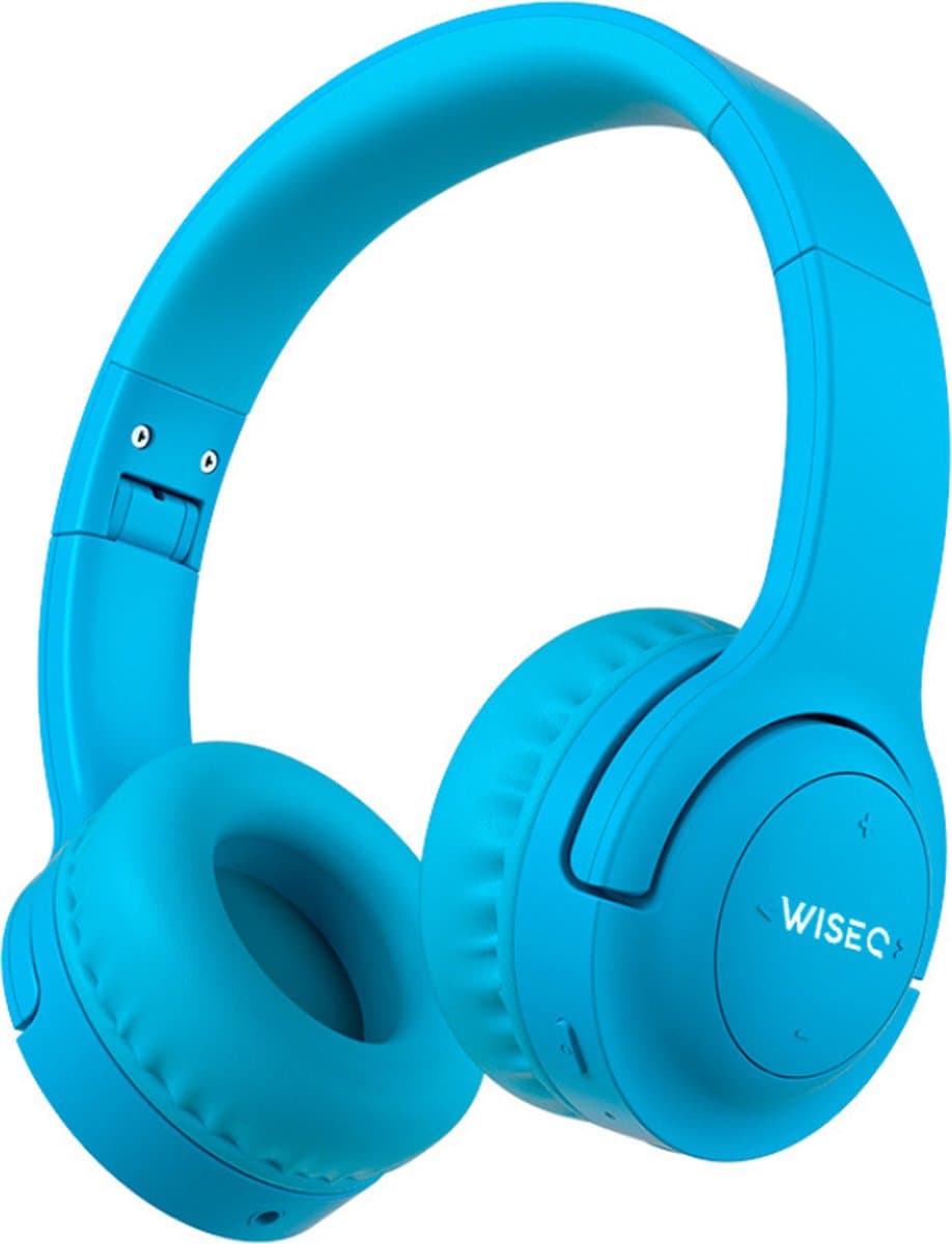 WiseQ HERO Kinder Koptelefoon – Blauwe Draadloze Kinderkoptelefoon Bluetooth – 13dB Geluidsdempend – 38u Bluetooth & Microfoon – Blauw — afbeelding 1