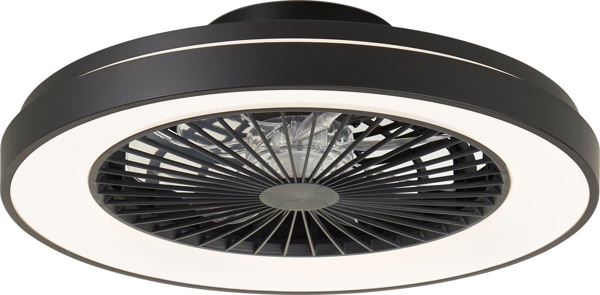 Brilliant Mazzaro - Plafondventilator - LED 40W - 3000K-6500K - Dimbaar - Zwart — afbeelding 1