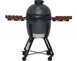 Mustang Kamado M 18 inch - Ø 38 cm - Met glasvezelafdichting - 68.5 kg - Houtskool - Kleur grijs