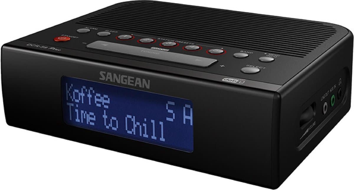 Sangean DCR-89+ Wekkerradio DAB+, FM AUX, DAB+, FM, USB Accu laadfunctie, Wekfunctie Zwart — afbeelding 1