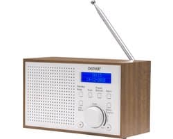 Denver Draagbare DAB+ Radio op Batterijen en Netstroom - Wit - DAB46
