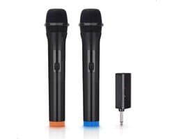 Tech Essentials Draadloze Microfoon - 2 Stuks - USB-C Ontvanger - Karaoke - ASMR - Studio - Geschikt Voor Partybox - 3.5-6.3mm Jack - Dynamisch - Zingen