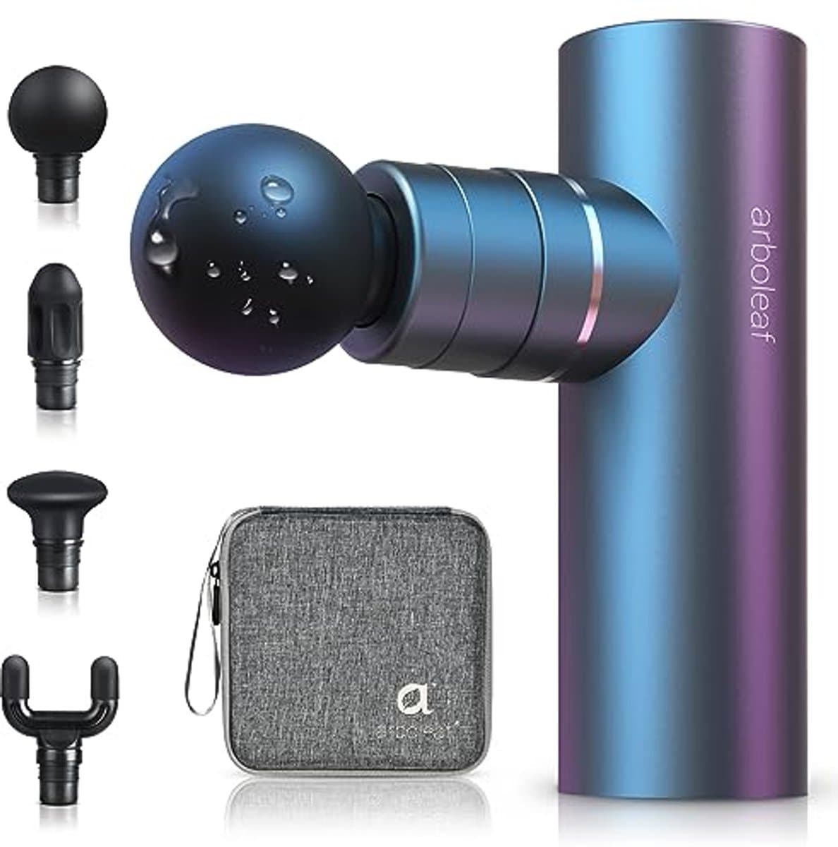 Mini Massagepistool voor Spierontspanning - 3200 OMW/MIN, Lichtgewicht en Draagbaar met 4 Opzetstukken — afbeelding 1