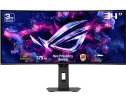 ASUS ROG Strix OLED XG34WCDG - UWQHD WOLED Curved Gaming Monitor - USB-C 15W Power Delivery - 0.03ms - 175Hz